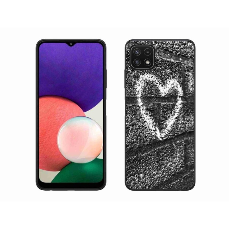 Gél borítás mmCase Samsung Galaxy A22 5G - szív a falon