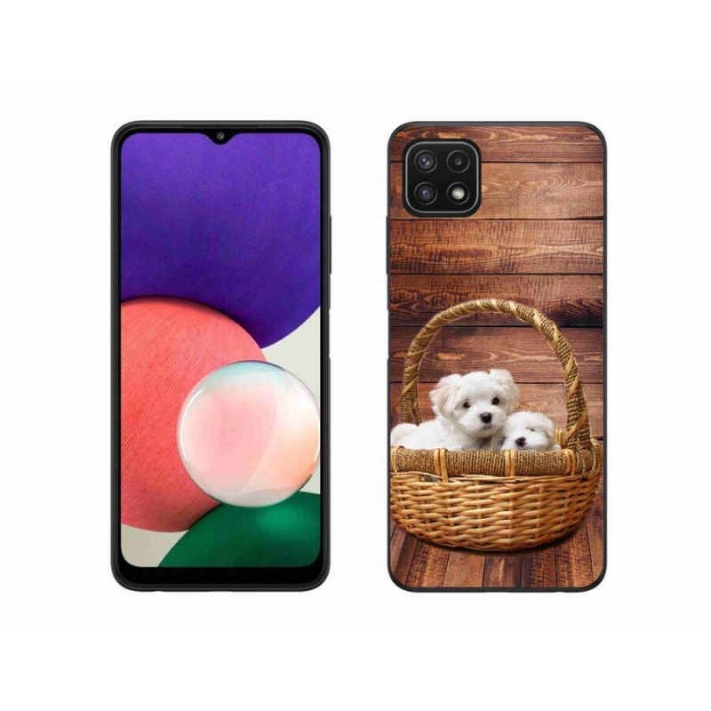 Zselés borítás mmCase Samsung Galaxy A22 5G - kölyökkutyákhoz