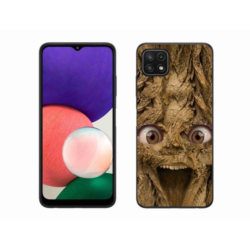 Gél borító mmCase Samsung Galaxy A22 5G - vidám fa szemekkel