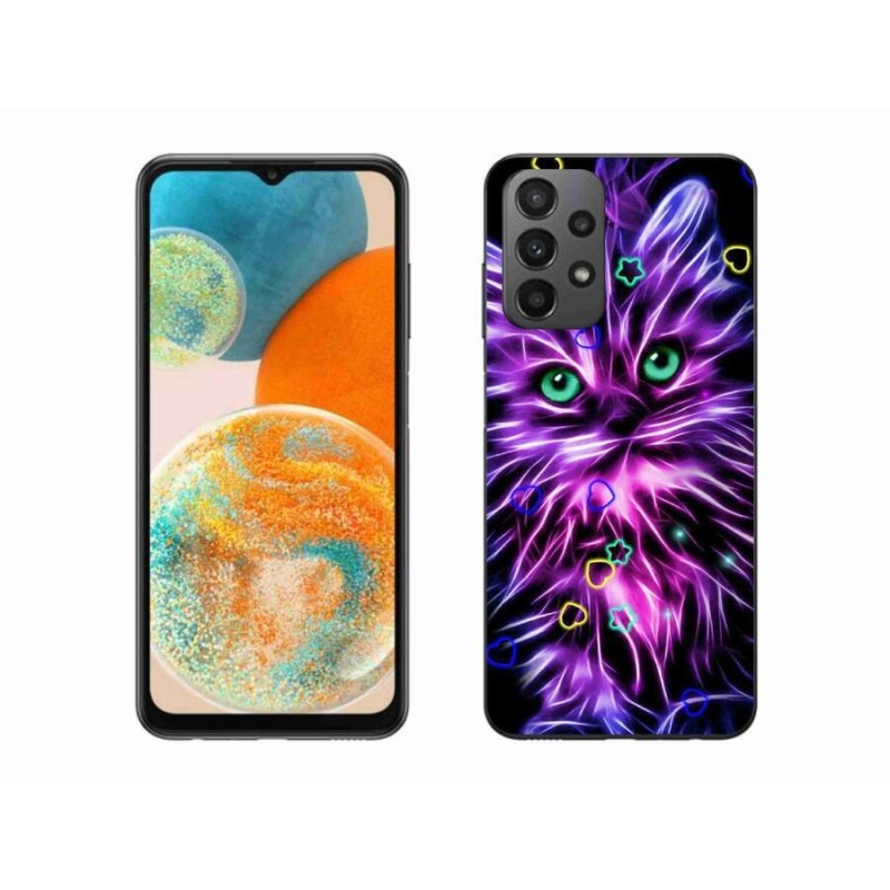 Gél borítás mmCase Samsung Galaxy A23 4G/5G - absztrakt macska - Samsung Galaxy A23 4G/5G - absztrakt macska