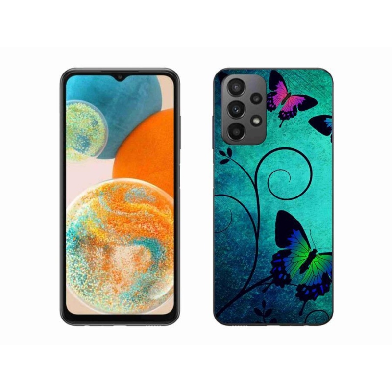 Gél borítás mmCase Samsung Galaxy A23 4G/5G készülékhez - színes pillangók