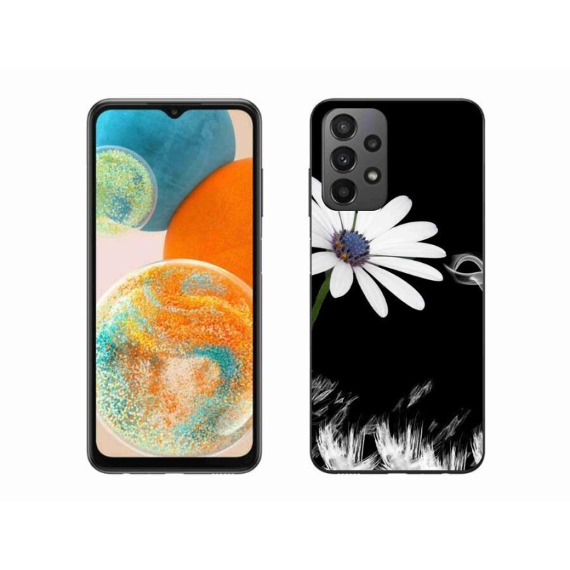 Gél védőhuzat mmCase Samsung Galaxy A23 4G/5G készülékhez - fehér virág