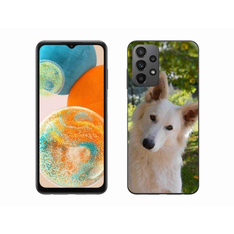 Gél védőhuzat mmCase Samsung Galaxy A23 4G/5G - fehér Svájci juhász 1