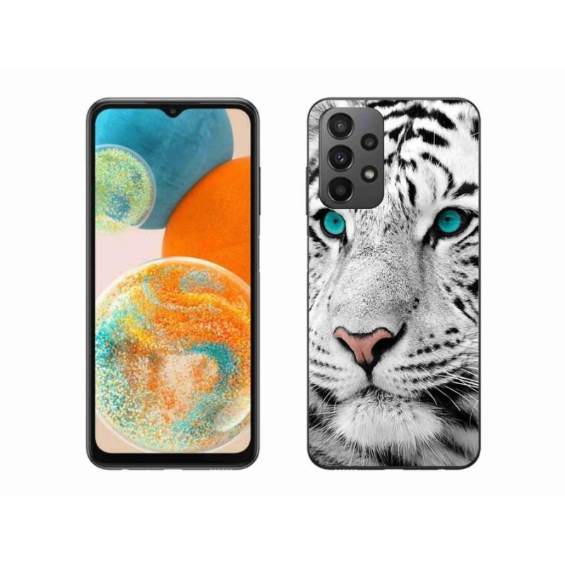Zselés borítás mmCase Samsung Galaxy A23 4G/5G készülékhez - fehér tigris
