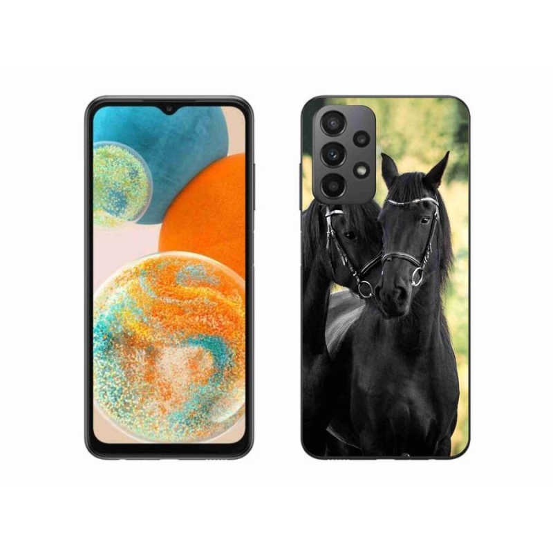 Zselés borítás mmCase Samsung Galaxy A23 4G/5G - két fekete ló