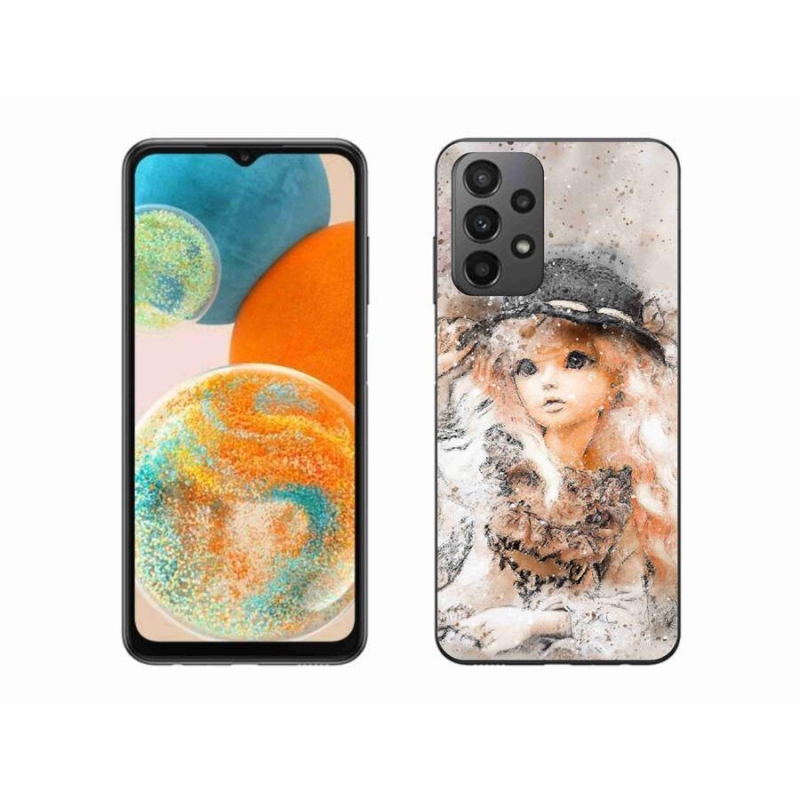 Zselés borítás mmCase Samsung Galaxy A23 4G/5G készülékhez - kalapos lány