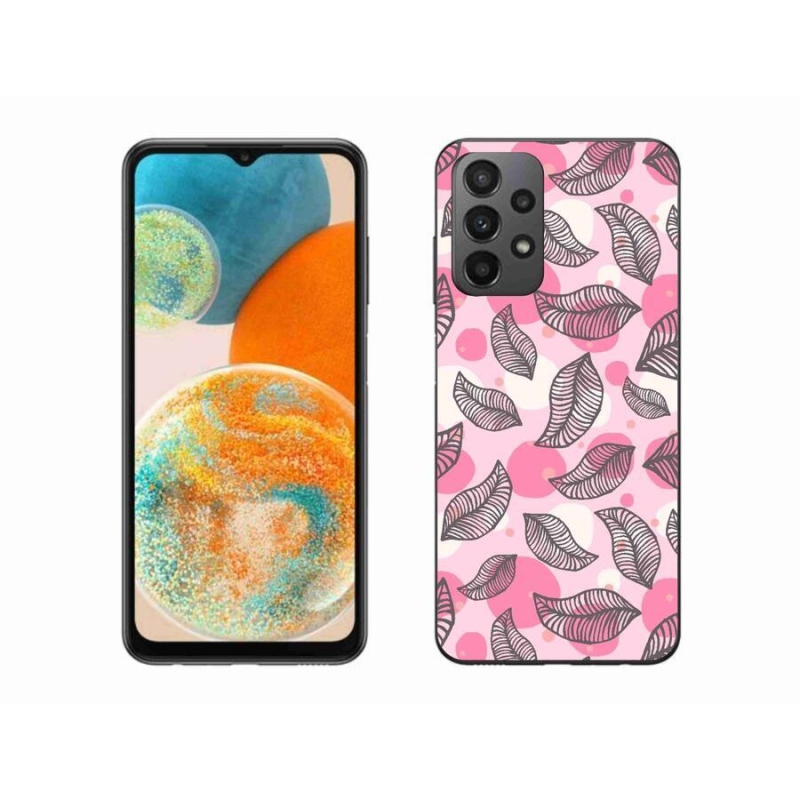 Gél borítás mmCase Samsung Galaxy A23 4G/5G készülékhez - rajzfilmes hulló levelek