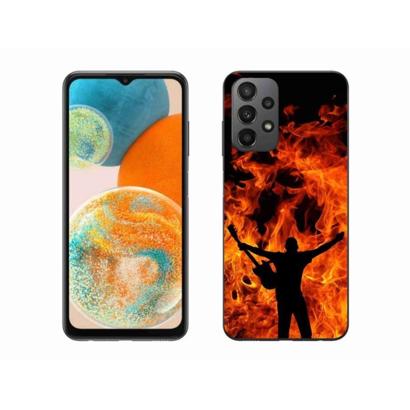 Gél borító mmCase Samsung Galaxy A23 4G/5G - zenész és tűz