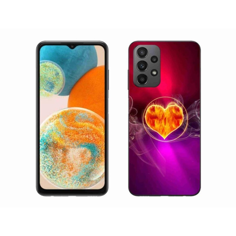 Gél borítás mmCase Samsung Galaxy A23 4G/5G - tüzes szív - Samsung Galaxy A23 4G/5G - tüzes szív
