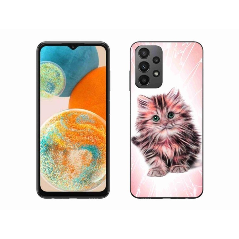 Gél borítás mmCase Samsung Galaxy A23 4G/5G készülékhez - aranyos cica