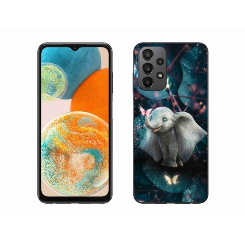 Gél borítás mmCase Samsung Galaxy A23 4G/5G készülékhez - aranyos elefánt