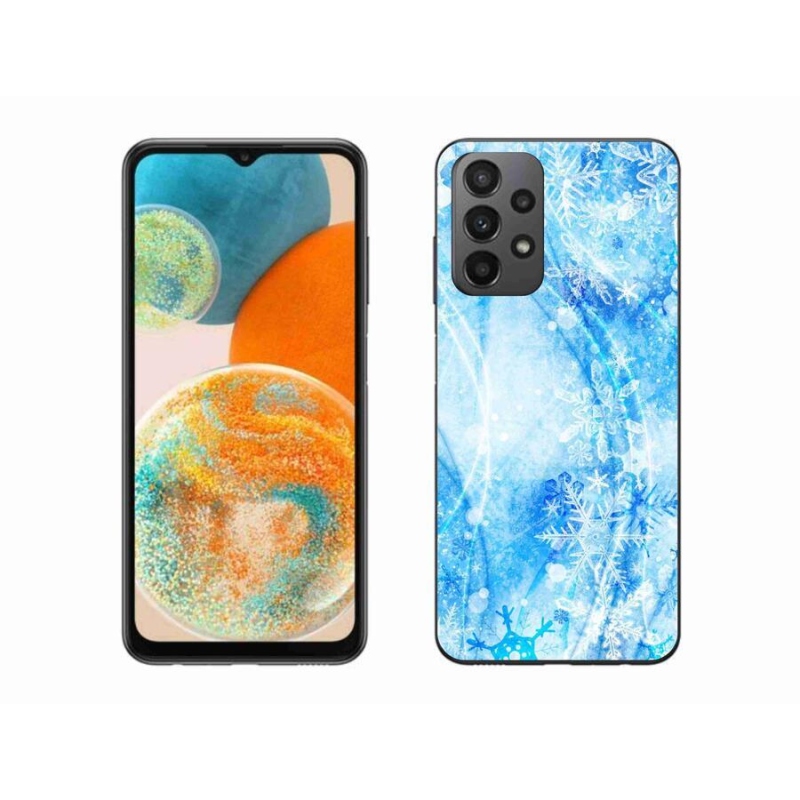 Gél védőhuzat mmCase Samsung Galaxy A23 4G/5G készülékhez - hópelyhek