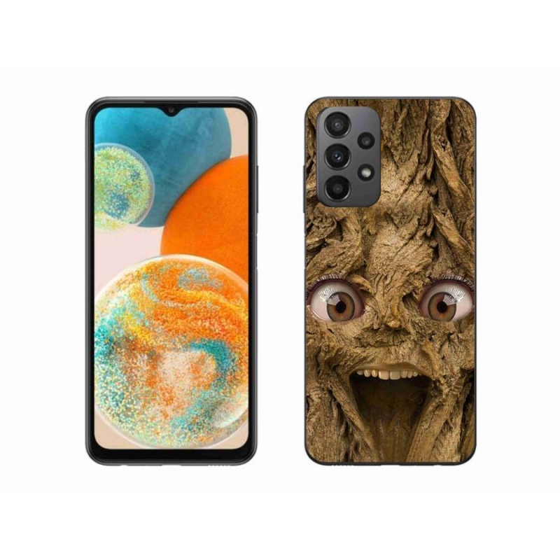 Gél borítás mmCase Samsung Galaxy A23 4G/5G készülékhez - vidám fa szemekkel