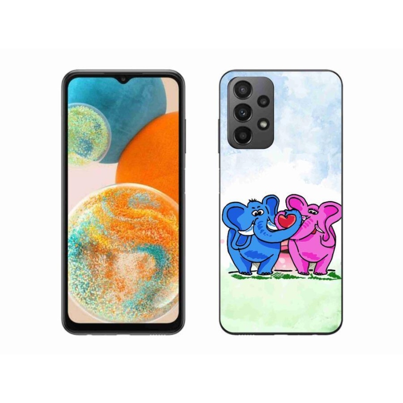 Gél borítás mmCase Samsung Galaxy A23 4G/5G - szerelmes elefántokba