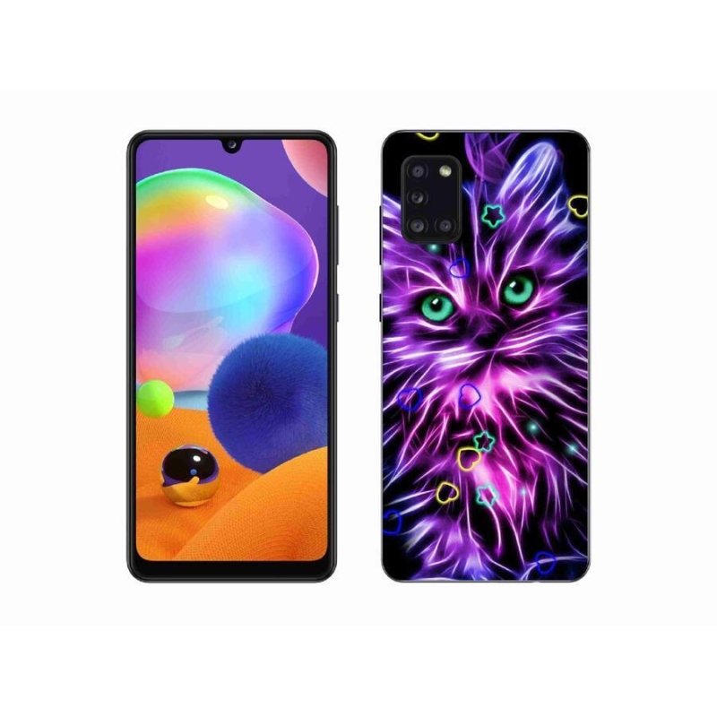 Gél borítás mmCase Samsung Galaxy A31 készülékhez - absztrakt macska