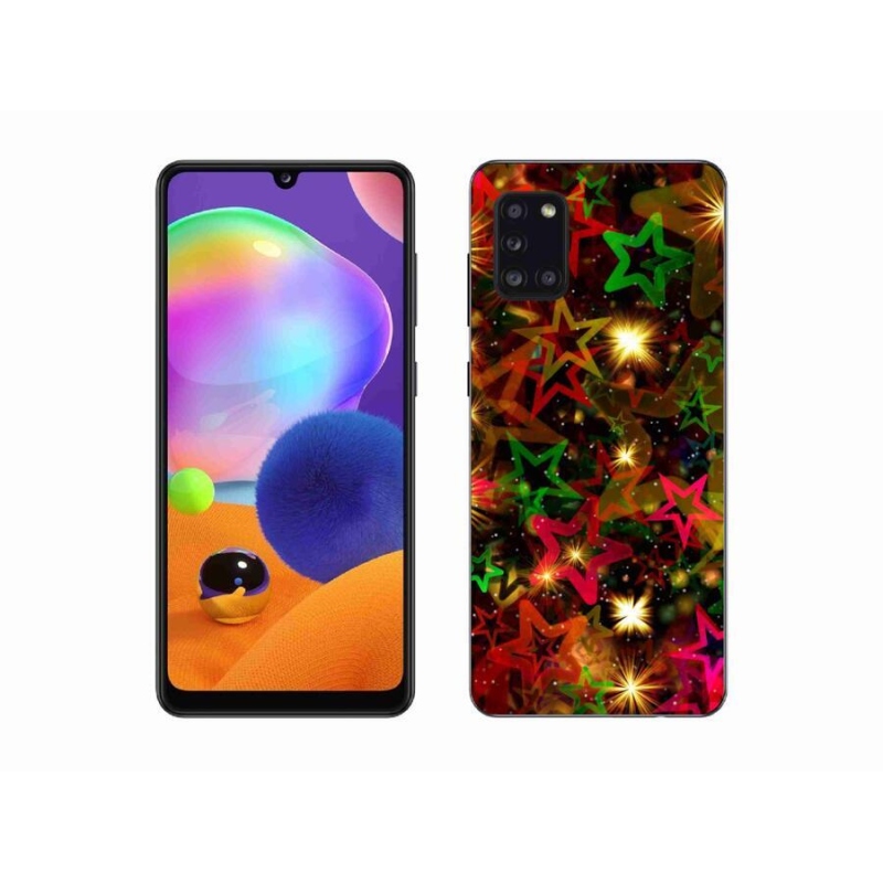 Gél borítás mmCase a mobiltelefon Samsung Galaxy A31 - színes csillagok