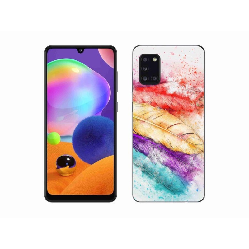 Gél borítás mmCase a mobiltelefon Samsung Galaxy A31 - színes tollak