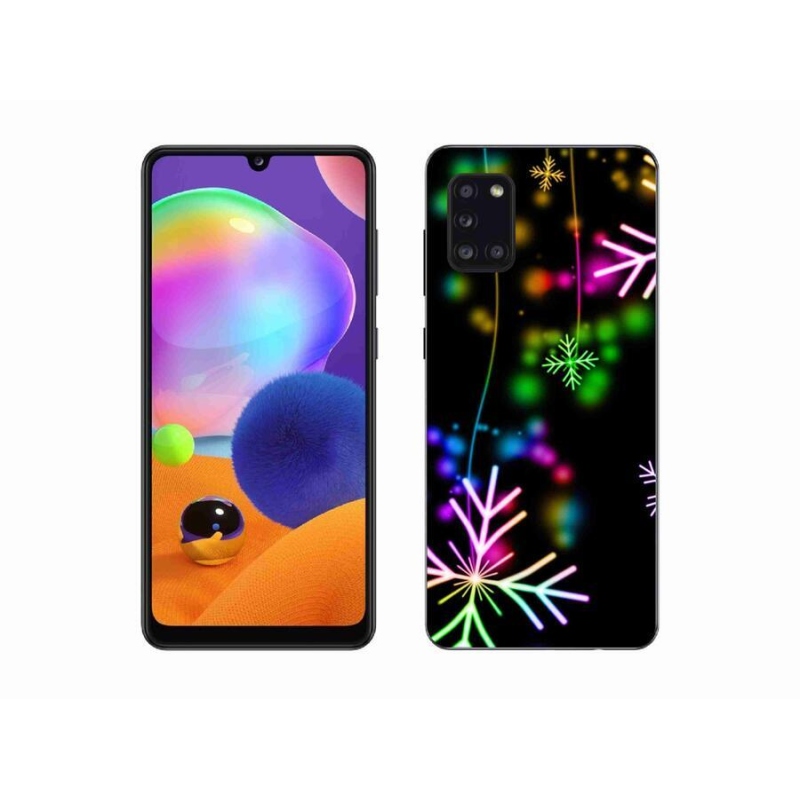 Gél borítás mmCase a mobil Samsung Galaxy A31 - színes pelyhek