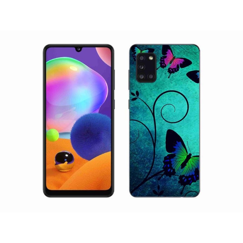 Gél borító mmCase mobiltelefonhoz Samsung Galaxy A31 - színes pillangók