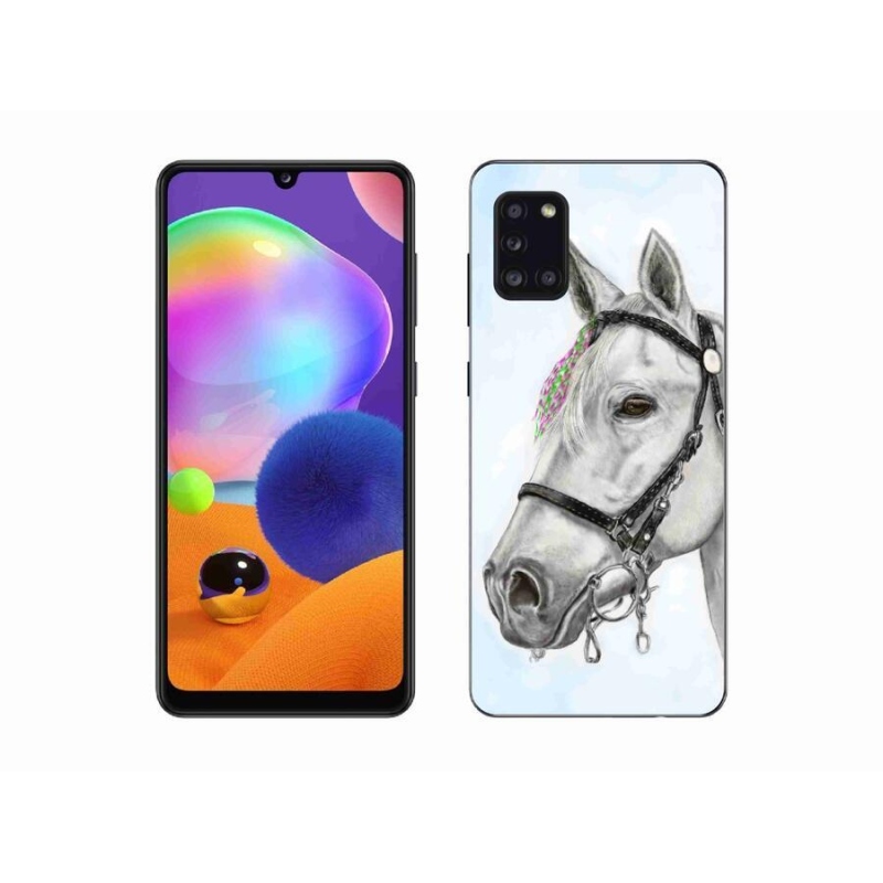 Gél védőhuzat mmCase Samsung Galaxy A31 - fehér ló 1