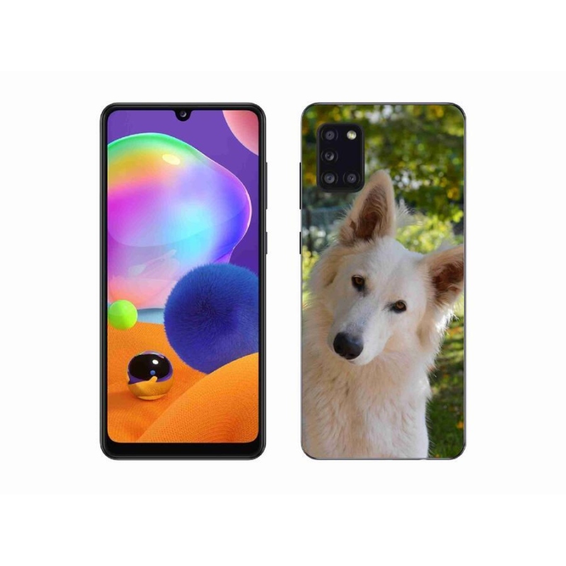 Gél borítás mmCase Samsung Galaxy A31 - fehér svájci juhász 1