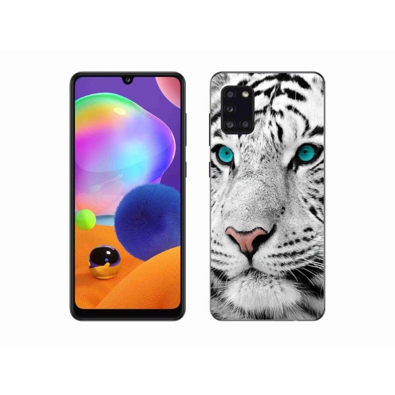 Zselés borítás mmCase Samsung Galaxy A31 készülékhez - fehér tigris