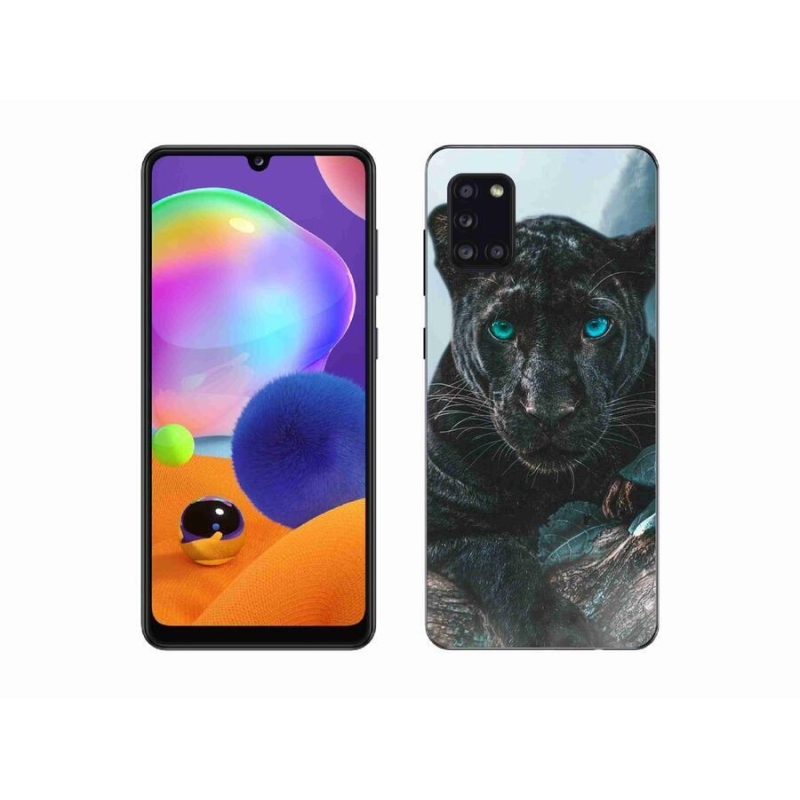 Zselés borítás mmCase Samsung Galaxy A31 készülékhez - fekete párduc