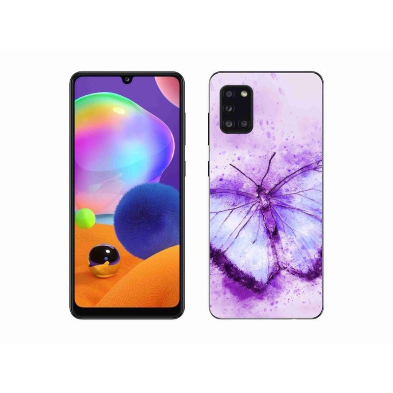 Gél védőhuzat mmCase Samsung Galaxy A31 készülékhez - lila pillangó