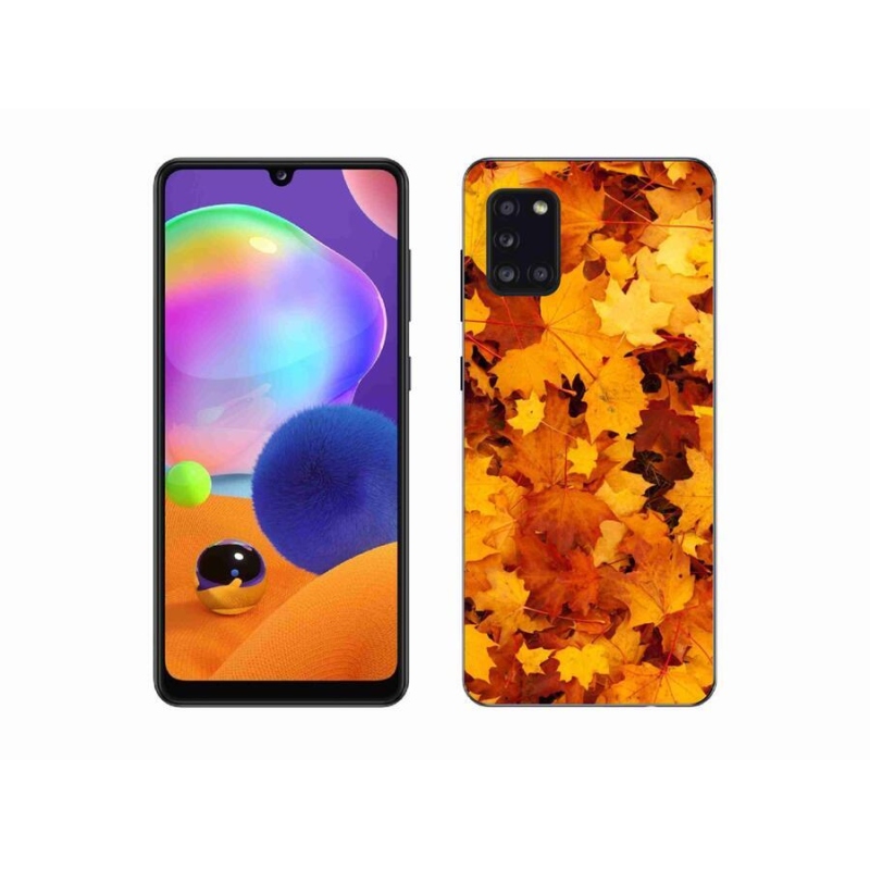 Gél borítás mmCase Samsung Galaxy A31 készülékhez - juharlevelek