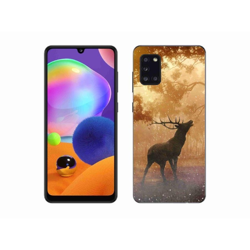 Zselés borítás mmCase Samsung Galaxy A31 készülékhez - szarvas a vadászaton