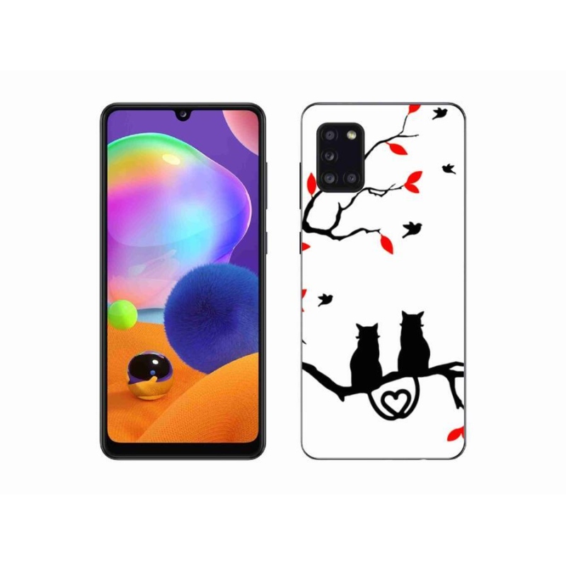 Gél borítás mmCase Samsung Galaxy A31 készülékhez - macska szeretet