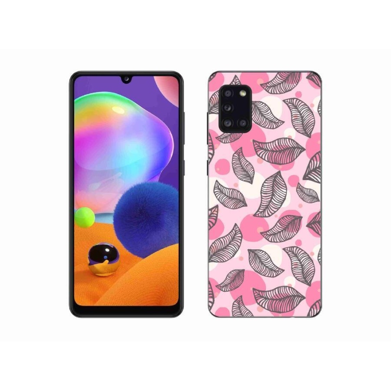 Gél borítás mmCase Samsung Galaxy A31 készülékhez - rajzfilmes hulló levelek
