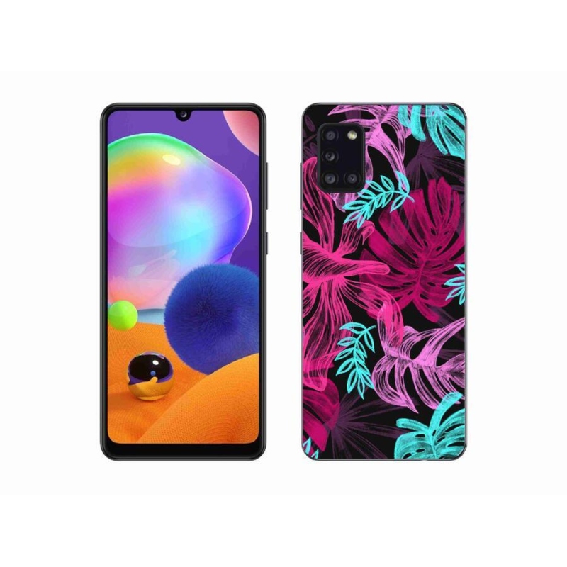 Gél védőhuzat mmCase mobiltelefonhoz Samsung Galaxy A31 - virágok 1