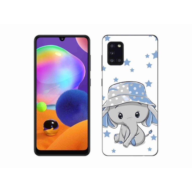 Zselés borítás mmCase Samsung Galaxy A31 készülékhez - kék elefánt