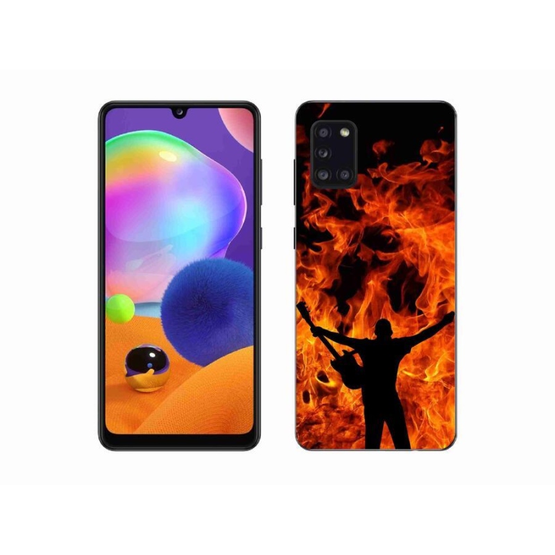 Gél borítás mmCase mobil Samsung Galaxy A31 - zenész és tűz