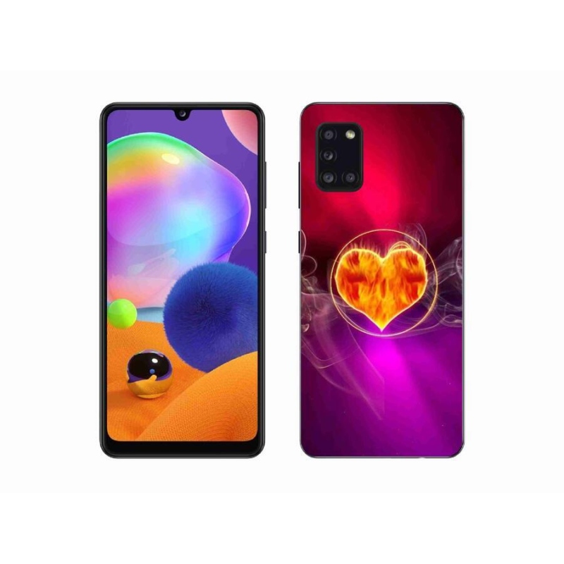 Gél borítás mmCase mobiltelefonhoz Samsung Galaxy A31 - tüzes szív