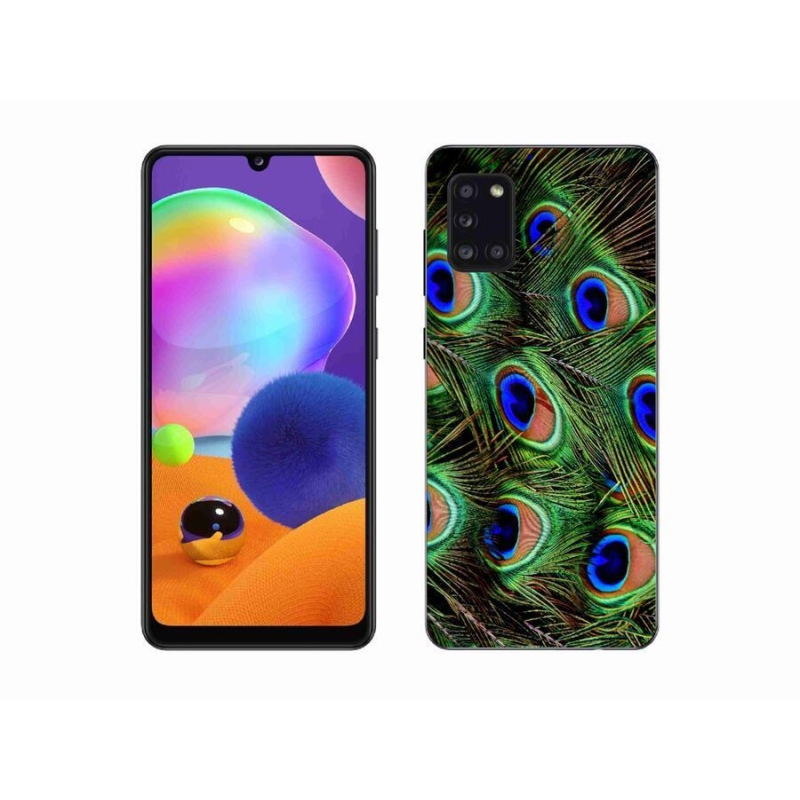 Zselés borítás mmCase Samsung Galaxy A31 készülékhez - pávatoll