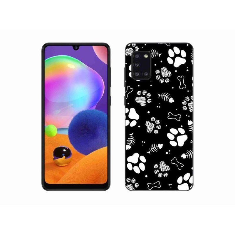 Gél borítás mmCase Samsung Galaxy A31 készülékhez - kutyamancsok