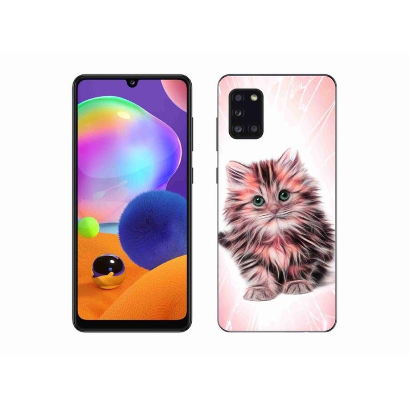 Gél borítás mmCase Samsung Galaxy A31 készülékhez - aranyos cica
