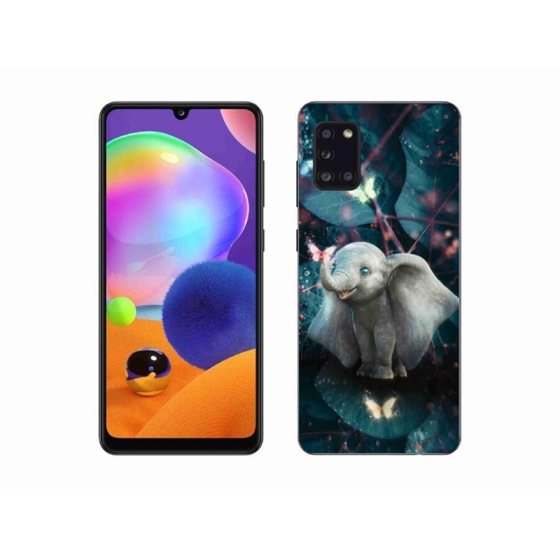Gél borítás mmCase mobiltelefonhoz Samsung Galaxy A31 - aranyos elefánt
