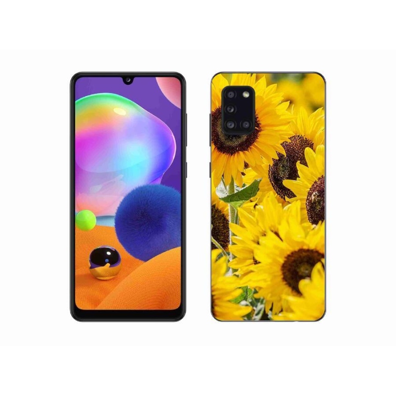 Zselés borítás mmCase Samsung Galaxy A31 készülékhez - Napraforgó