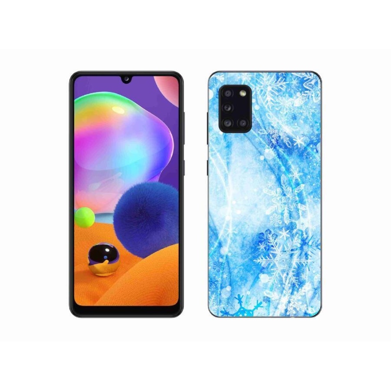 Gél borítás mmCase Samsung Galaxy A31 készülékhez - hópelyhek