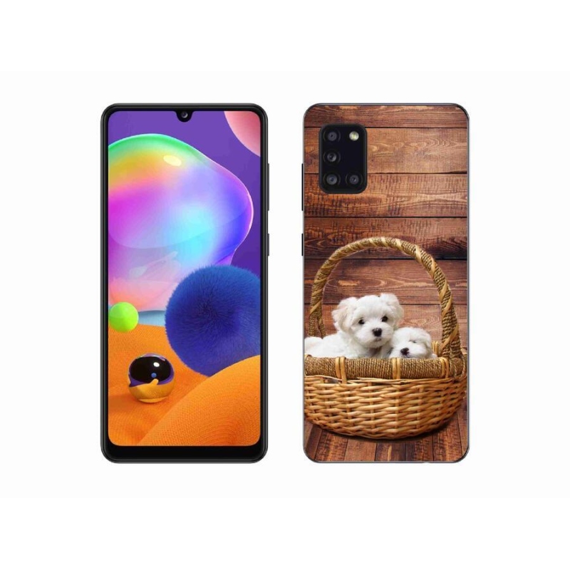 Zselés borítás mmCase Samsung Galaxy A31 - kölyökkutyákhoz