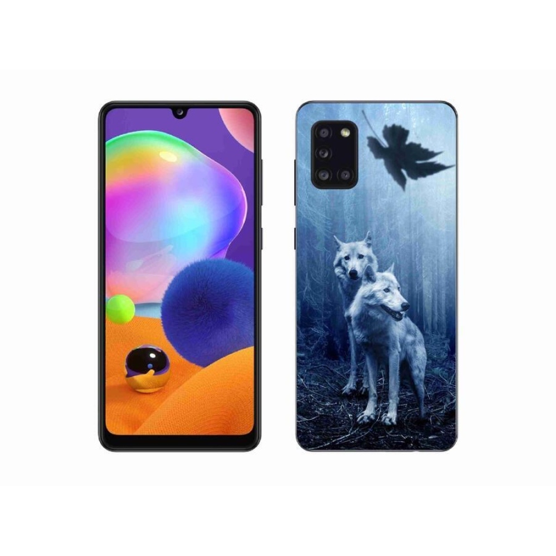 Gél borítás mmCase mobil Samsung Galaxy A31 - farkasok az erdőben