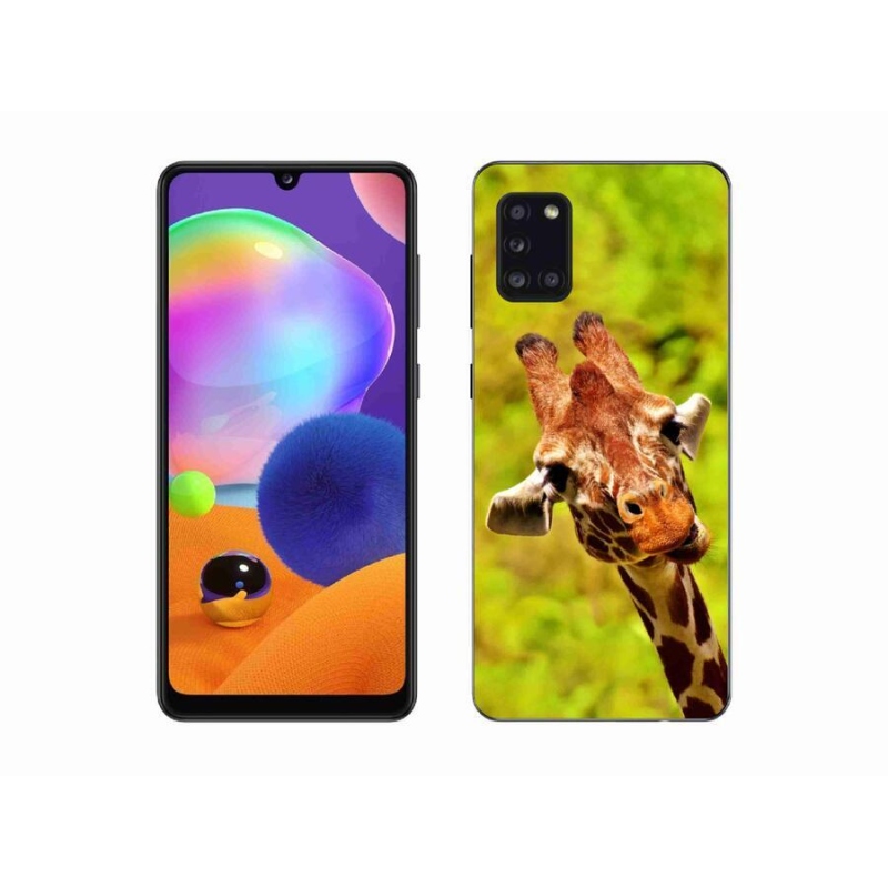 Zselés borítás mmCase Samsung Galaxy A31 készülékhez - zsiráf