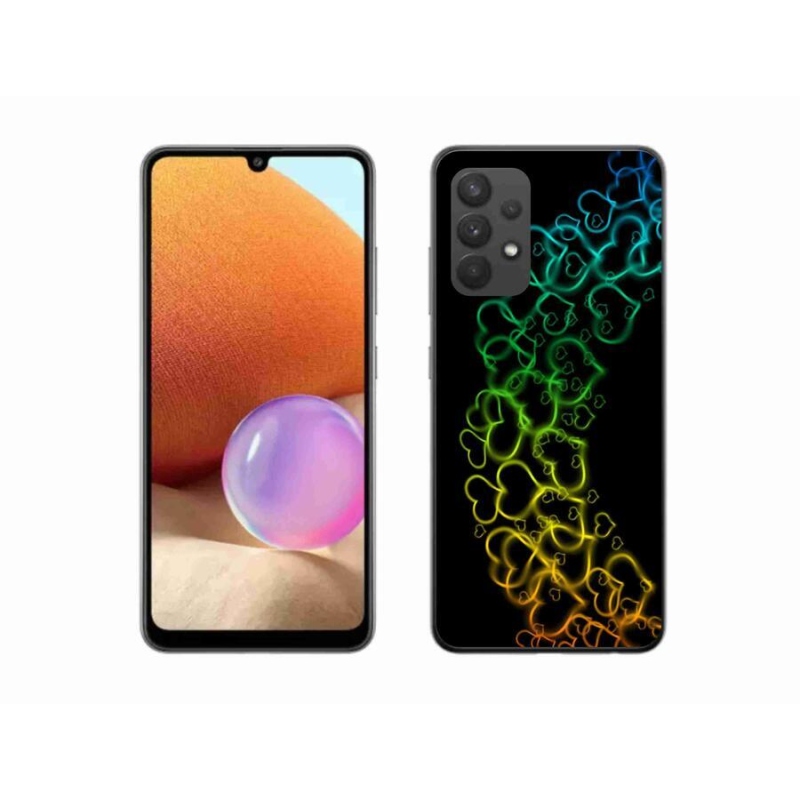 Zselés borítás mmCase Samsung Galaxy A32 4G - színes szívek
