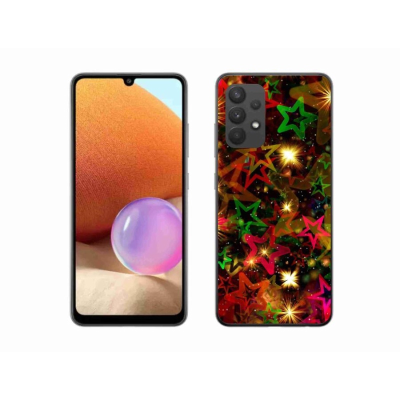 Gél borítás mmCase Samsung Galaxy A32 4G - színes csillagok