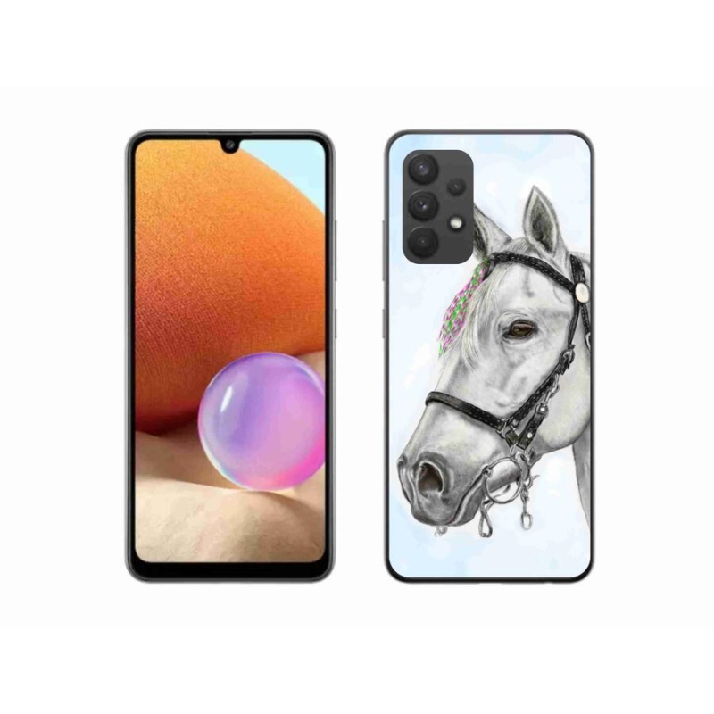 Zselés borítás mmCase Samsung Galaxy A32 4G - fehér ló 1