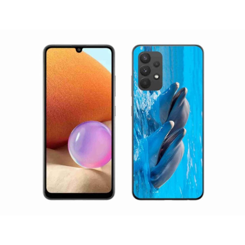 Zselés borítás mmCase Samsung Galaxy A32 4G - delfinek számára