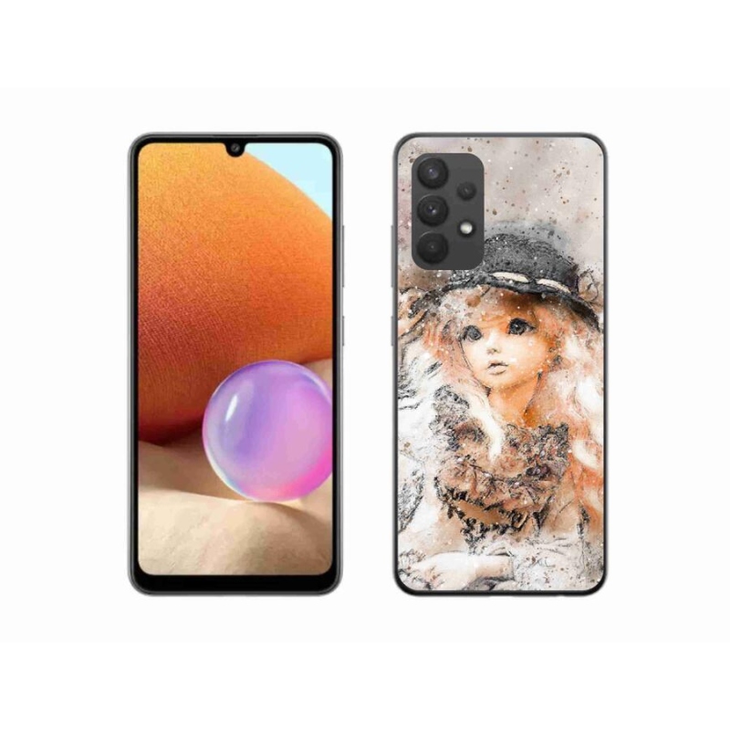 Gél borítás mmCase Samsung Galaxy A32 4G - lány kalapban